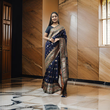 Premium Handcrafted Pashmina Saree for Weddings & Festive Wear AD10