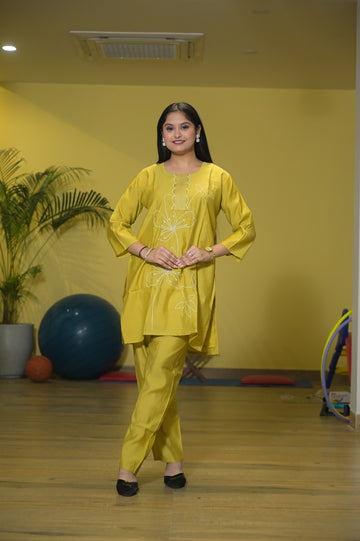 Co-Ord Set Mehdi Silk Hand work ENG21