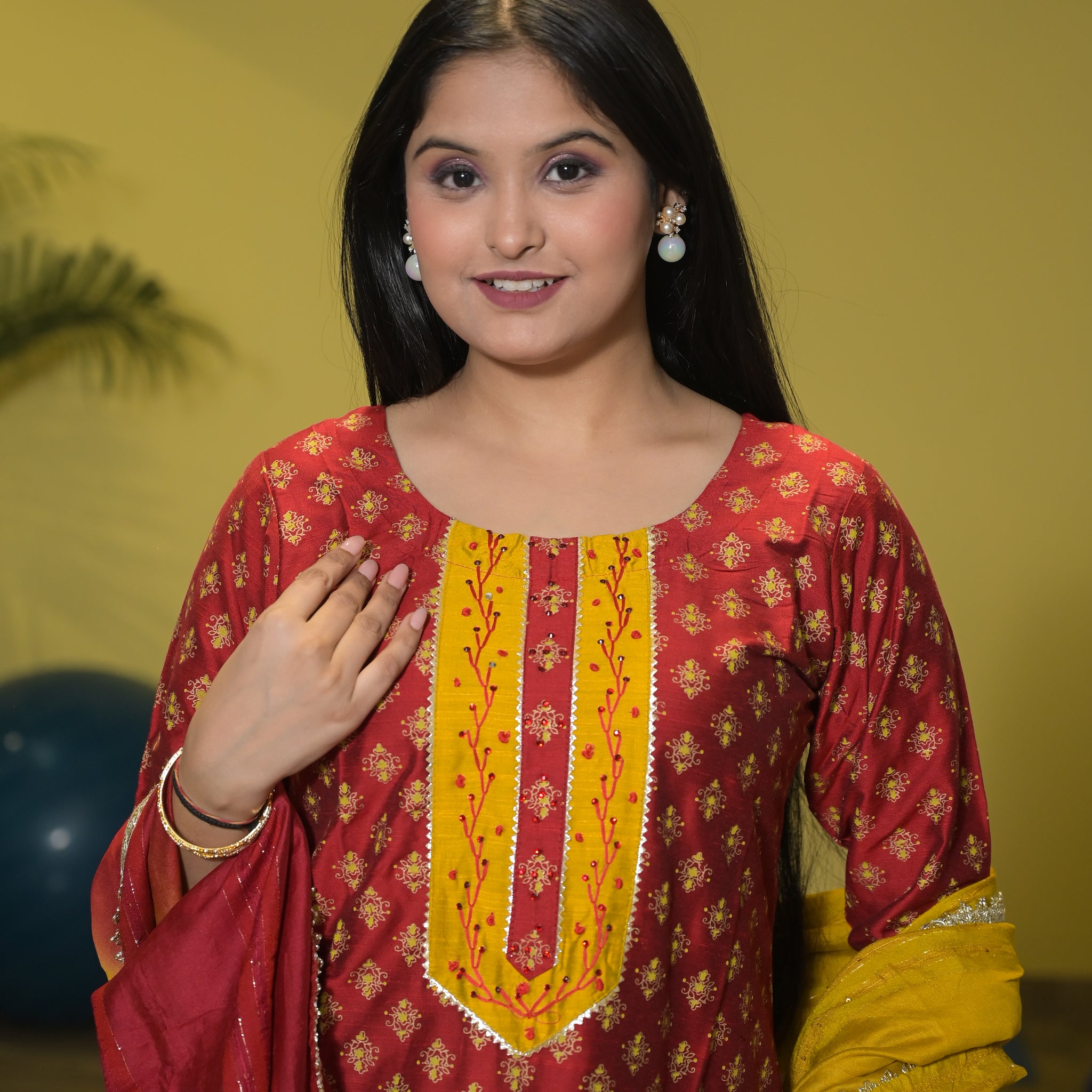 Raw Silk Suit – Kurta, Pant, and Dupatta Set LNB02