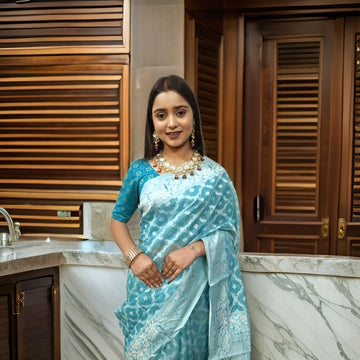 Cotton Saree with Blouse – Elegant &amp; Comfortable AC07