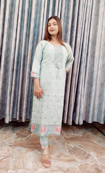 Fancy Silk Suit with Heavy Dupatta GNB10